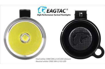 Image of EAGTAC D25LC2 Tactica XML2 U4 LED Flashlight, Medium, Black, 1374 lm, D25LC2-Tactical-XML2-CW