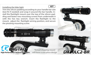 Image of EAGTAC DX30LC2-BR Rechargeable Flashlight Kit, XP-L HI V2 NW LED, 1084lm, Black, DX30LC2BR-XPLHI-KIT-NW