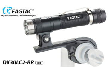 Image of EAGTAC DX30LC2-BR Rechargeable Flashlight Kit, XP-L HI V2 NW LED, 1084lm, Black, DX30LC2BR-XPLHI-KIT-NW