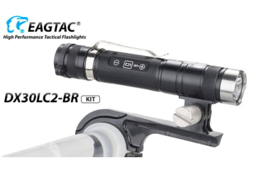 Image of EAGTAC DX30LC2-BR Rechargeable Flashlight Kit, XP-L HI V2 NW LED, 1084lm, Black, DX30LC2BR-XPLHI-KIT-NW