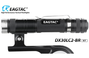 Image of EAGTAC DX30LC2-BR Rechargeable Flashlight Kit, XP-L HI V2 NW LED, 1084lm, Black, DX30LC2BR-XPLHI-KIT-NW