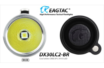 Image of EAGTAC DX30LC2-BR Rechargeable Flashlight Kit, XP-L HI V2 NW LED, 1084lm, Black, DX30LC2BR-XPLHI-KIT-NW