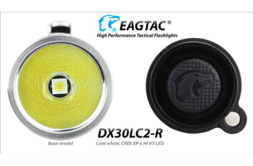Image of EAGTAC DX30LC2-R Rechargeable Flashlight Kit, XP-L HI V2 NW LED, 1084lm, Black, ET-FL-DX30LC2R-XPLHI-KIT-NW