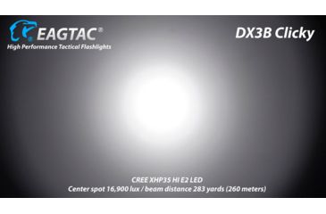 Image of EAGTAC DX3B Clicky Rechargeable XHP50.2 LED 2500 Lumen LED Flashlight, Black, Small 4249
