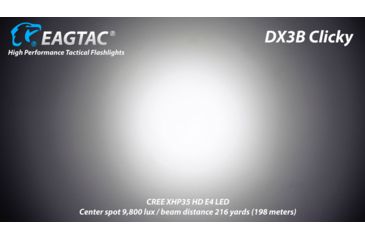 Image of EAGTAC DX3B Clicky Rechargeable XHP50.2 LED 2500 Lumen LED Flashlight, Black, Small 4249