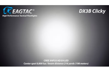 Image of EAGTAC DX3B Clicky Rechargeable XHP50.2 NW LED 2325 Lumen Flashlight, Black, DX3B-CLICKY-XHP502-REG-NW