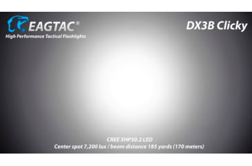 Image of EAGTAC DX3B Clicky Rechargeable XHP50.2 NW LED 2325 Lumen Flashlight, Black, DX3B-CLICKY-XHP502-REG-NW