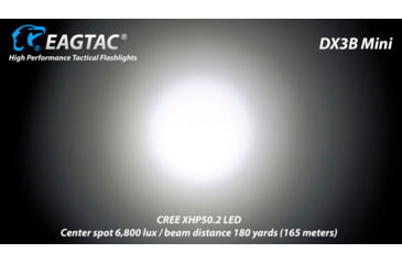 Image of EAGTAC DX3B Mini Pro Flashlight, XHP50.2 CW LED, 2480lm, Black, DX3BM-XHP502-PRO-CW