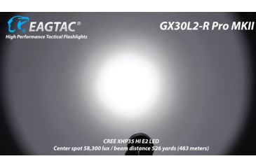 Image of EAGTAC GX30L2-R Pro Flashlight, XHP35 HD CW LED, 2000lm, Black, Medium 4126