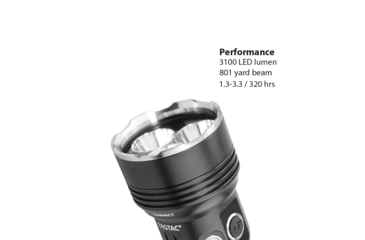 Image of EAGTAC MX30L2CR 3 x CSLPM1 Flashlight, 32650 13000mAh li-ion, CW LED, 3100 Lumen, Black, MX30L2CR-3*CSLPM1-CW