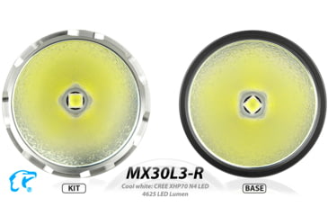 Image of EAGTAC MX30L3-R Flashlight Kit, XHP70 N2 NW LED, 4322lm, Black, MX30L3R-XHP70-KIT-NW