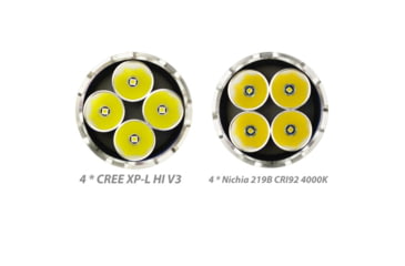 Image of EAGTAC MX30L4-C Flashlight Kit, 4 Nichia 219C CRI92 4000K LED, 3300lm, Black, MX30L4C-4*219C-KIT-NW