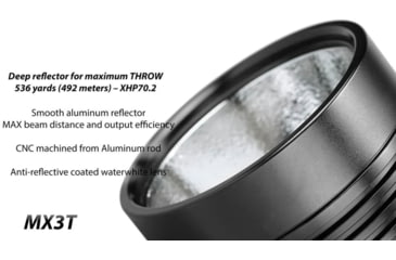 Image of EAGTAC MX3T Flashlight, XHP70.2 CW LED, 4850lm, Black, MX3T-XHP702-REG-CW