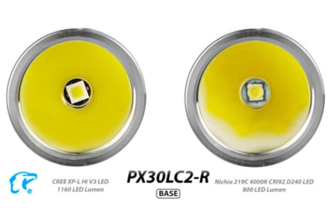 Image of EAGTAC PX30LC2-R Base Flashlight, Nichia 219C CRI92 4000K LED, 800lm, Black, PX30LC2R-219C-BASE-NW