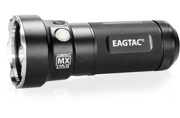 Image of Eagtac Rechargeable MX30L3C-R 6219C 4000K LED Flashlight, Black, Medium, MX30L3CR6*219C