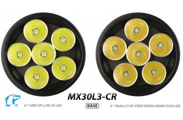 Image of Eagtac Rechargeable MX30L3C-R 6219C 4000K LED Flashlight, Black, Medium, MX30L3CR6*219C