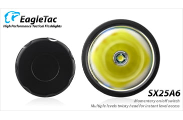 Image of EAGTAC SX25A6 Flashlight Kit, XM-L2 CW U4 LED, 1494lm, Black, SX25A6-XML2-KIT-CW