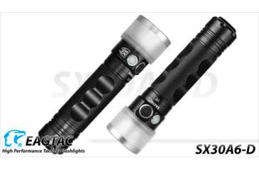 Image of EAGTAC SX30A6-D Flashlight, XPL HI CW w/ LEDarray LED, 1405lm w/ 1040lm, Black, SX30A6D-XPLHI-CW