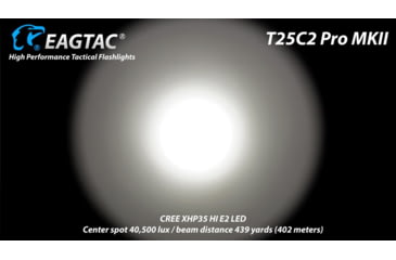 Image of EAGTAC T25C2 MKII Pro Flashlight, XHP35 HD NW LED, 1860lm, Black, T25C2-MKII-XHP35-HD-PRO-NW