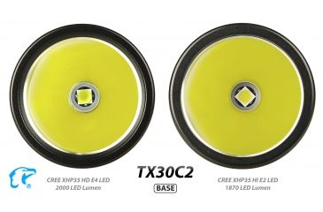 Image of Eagtac TX30C2, XHP35 HD CW LED, 2000 lumens, Black, Flashlight Only, 2938