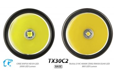 Image of Eagtac TX30C2, XHP35 HD CW LED, 2000 lumens, Black, Flashlight Only, 2938