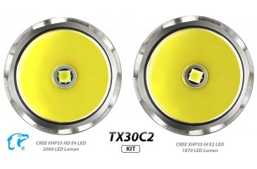 Image of Eagtac TX30C2, XHP35 HD CW LED, 2000 lumens, Black, Flashlight Kit, 2939