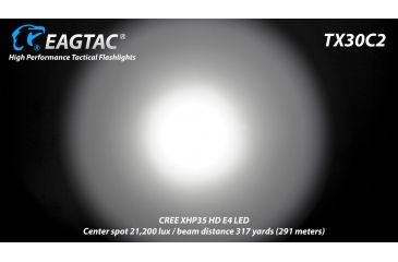 Image of Eagtac TX30C2, XHP35 HD CW LED, 2000 lumens, Black, Flashlight Kit, 2939