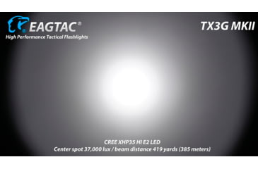 Image of EAGTAC TX3G MKII Flashlight, XHP70.2 NW LED, 3320lm, Black, TX3G-MKII-XHP702-REG-NW