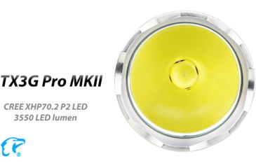 Image of EAGTAC TX3G MKII Pro Flashlight, XHP70.2 CW LED, 3550lm, Black, Medium 4203