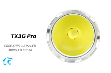 Image of EAGTAC TX3G Pro Flashlight, XHP70.2 CW LED, 2000lm, Black, TX3G-XHP702-PRO-CW