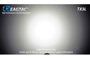 Image of EAGTAC TX3L BASE XJP35 HI CW, 2100 Lumen, USB Rechargeable, 18650 Led Flashlight, Black, Medium 4237