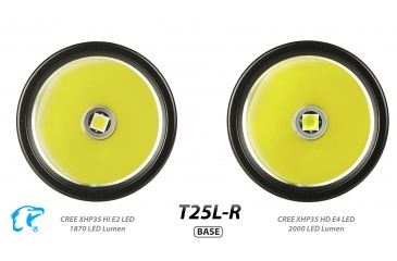 Image of Eagtac USB Rechargeable T25LR XHP35 HD 2000 Lumen Tactical Flashlight Base, Black, Medium, 2916