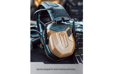 Image of Earmor Sport Shooting ElectronicEar Muffs w/ Foam Earpads, 22dB, Coyote Brown, M300A-CB