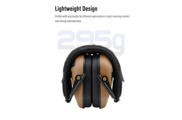 Image of Earmor Sport Shooting ElectronicEar Muffs w/ Foam Earpads, 22dB, Coyote Brown, M300A-CB
