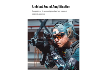 Image of Earmor Sport Shooting ElectronicEar Muffs w/ Foam Earpads, 22dB, Coyote Brown, M300A-CB