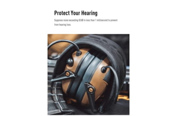 Image of Earmor Sport Shooting ElectronicEar Muffs w/ Foam Earpads, 22dB, Coyote Brown, M300A-CB