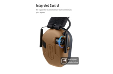 Image of Earmor Sport Shooting ElectronicEar Muffs w/ Foam Earpads, 22dB, Coyote Brown, M300A-CB