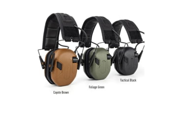Image of Earmor Sport Shooting ElectronicEar Muffs w/ Foam Earpads, 22dB, Tactical Black, M300A-BK