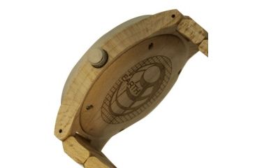 Image of Earth Wood Cherokee Bracelet Watch w/Magnified Date, Khaki/Tan, One Size, ETHEW3401