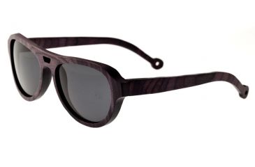 Image of Earth Coronado Ebony Wood Sunglasses, Plum Stripe Wood, ESG019BB