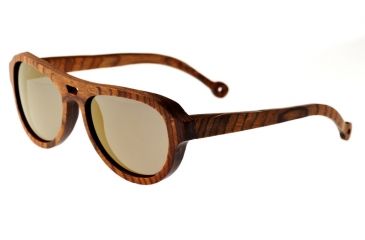 Image of Earth Coronado Ebony Wood Sunglasses, Brown Stripe Wood, ESG019WB