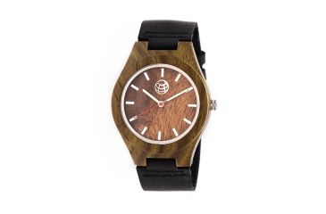 Image of Earth Wood Aztec Leather Strap Watch, Olive, Standard ETHEW4104