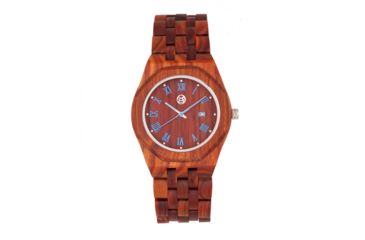 Image of Earth Wood Baobab Bracelet Watch w/Date, Red, ETHEW5503
