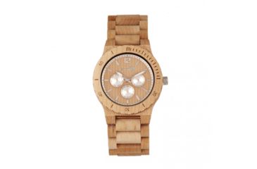 Image of Earth Wood Bonsai Bracelet Watch with Day/Date, Khaki-Tan, ETHEW5301