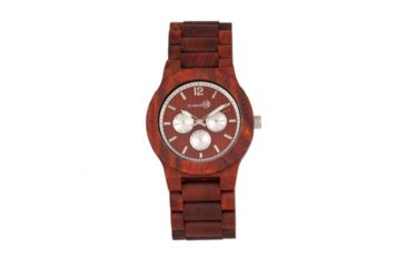 Image of Earth Wood Bonsai Bracelet Watch with Day/Date, Red, ETHEW5303