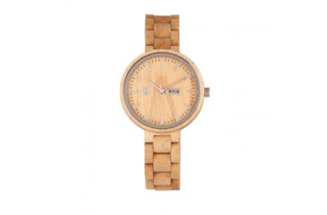 Image of Earth Wood Mimosa Bracelet Watch with Day/Date, Khaki-Tan, ETHEW5401