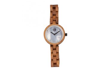 Image of Earth Wood Wisteria Mother-Of-Pearl Bracelet Watch, Olive, ETHEW5604