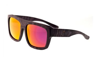 Image of Earth Hermosa Ebony Wood Sunglasses, Plum Stripe Wood, ESG097BB
