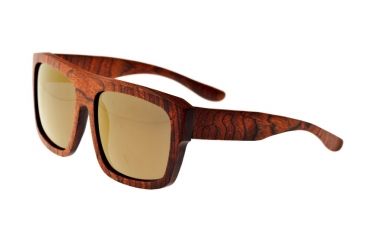Image of Earth Hermosa Ebony Wood Sunglasses, Orange Stripe Wood, ESG097OB