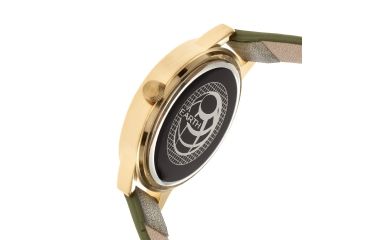Image of Ladies Autumn Watch,40mm,Brushed Metal Gold Bezel,Olive Band